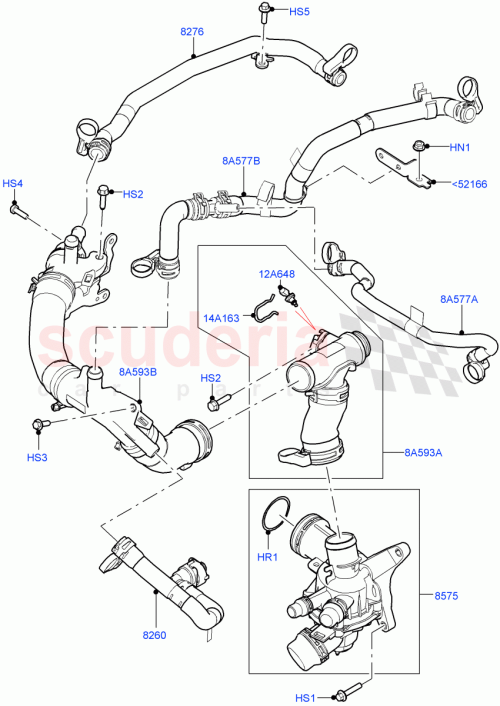 Part Diagram for Land Rover LR121403