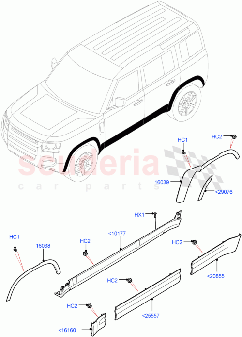 Part Diagram for Land Rover LR130589