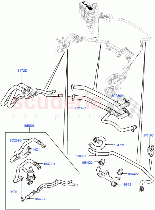 Part Diagram for Land Rover LR022721