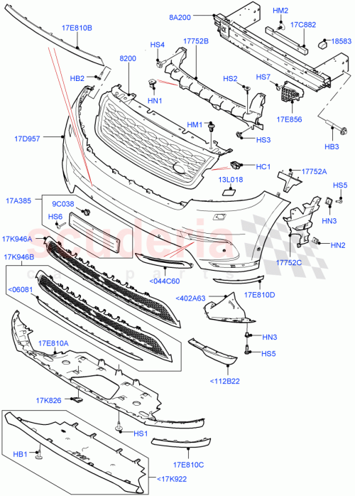 Part Diagram for Land Rover LR092704