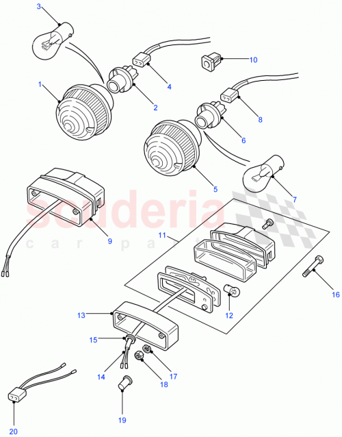 Part Diagram for Land Rover XFC100550