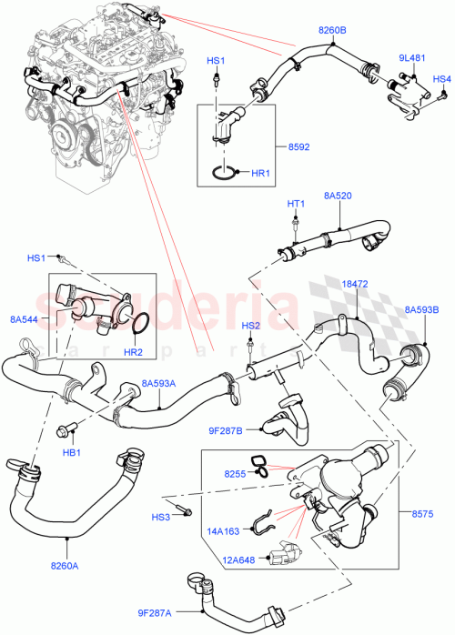 Part Diagram for Land Rover LR092113