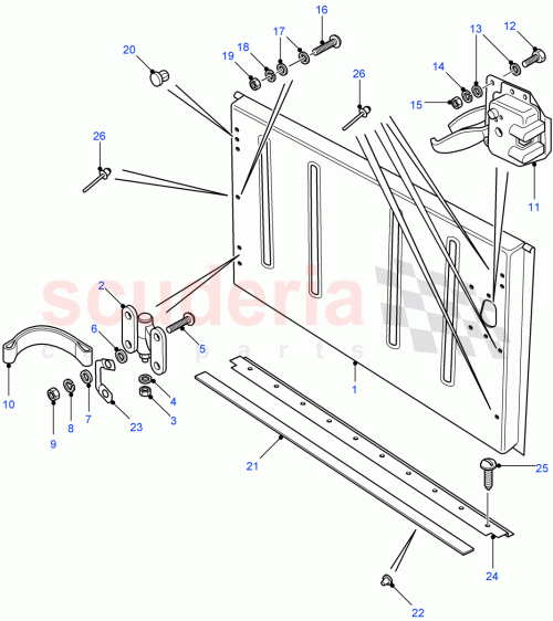 Part Diagram for Land Rover MUC8737