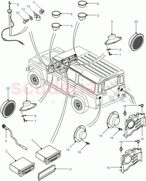 Part Diagram for Land Rover XYP500050